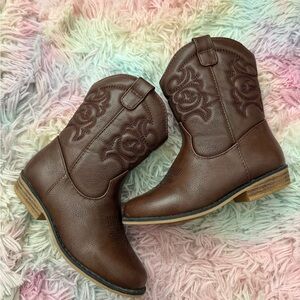 Cat and Jack Girls Brown Cowboy Boots